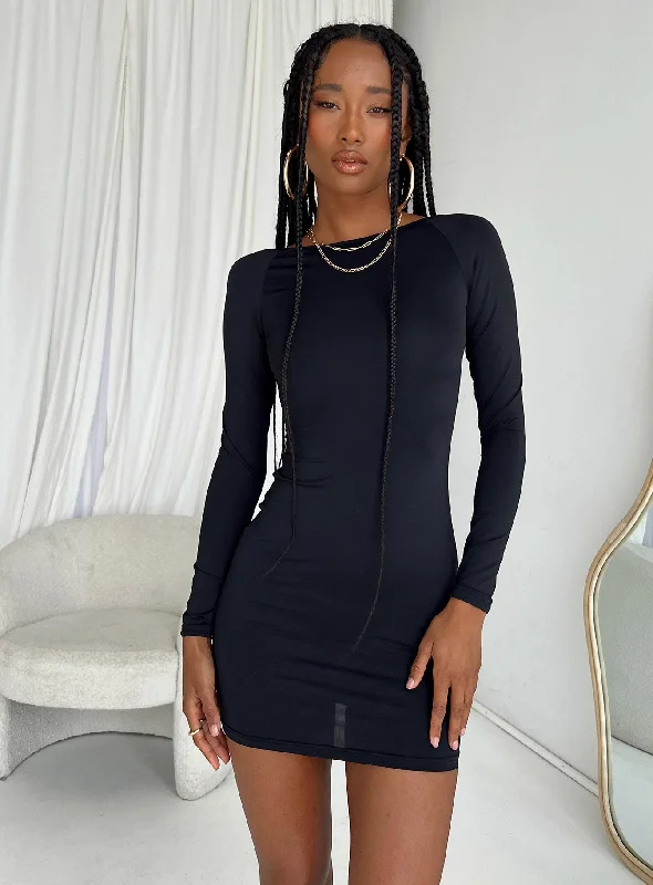 Birthday dresses for formal events with elegant silhouettes and vintage-inspired styles for a timeless and refined look -Gatewood Long Sleeve Mini Dress Black Birthday dresses for formal events with elegant silhouettes and vintage-inspired styles for a timeless and refined look -Gatewood Long Sleeve Mini Dress Black