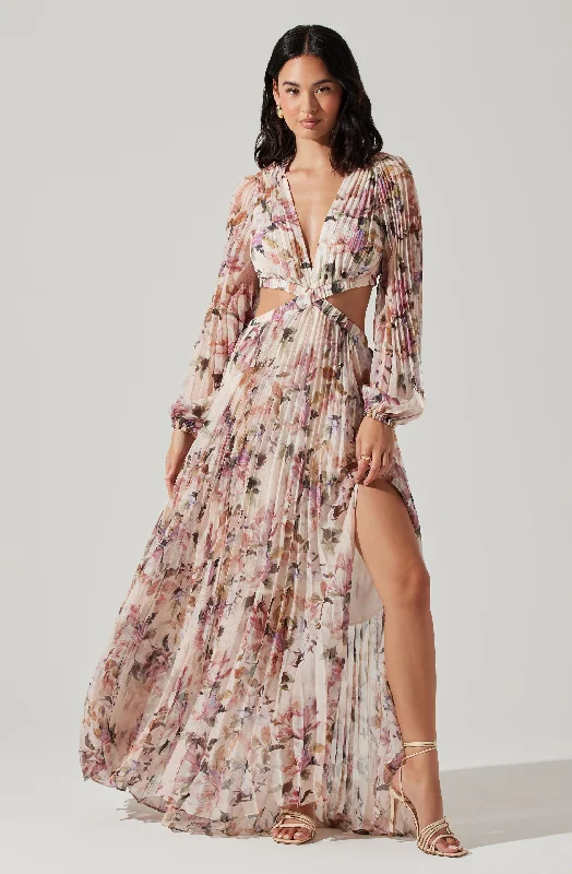 Wedding guest makeup that lasts through tears- -Revery Floral Long Sleeve Maxi Dress Wedding guest makeup that lasts through tears- -Revery Floral Long Sleeve Maxi Dress