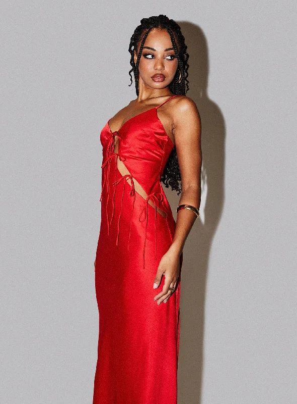 Party dresses for special occasions with custom designs and embroidery for exclusivity and uniqueness -About A Girl Maxi Dress Red Party dresses for special occasions with custom designs and embroidery for exclusivity and uniqueness -About A Girl Maxi Dress Red