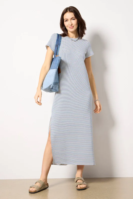 Flowy dresses for plus-size women with flattering fits - -AirEssentials Maxi T Shirt Dress