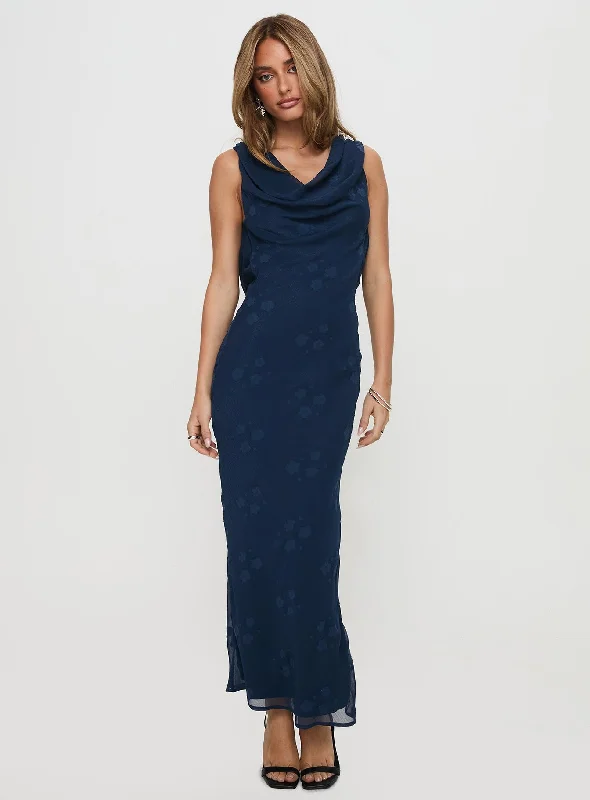 Gift-wrapping ideas for bulky wedding presents- -Contessa Maxi Dress Navy