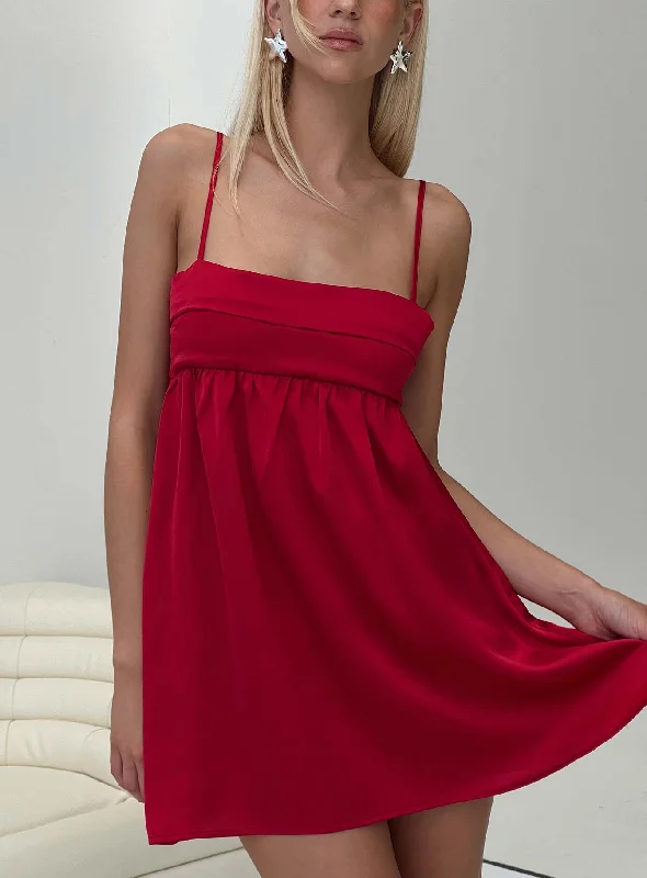 Formal party dresses for formal galas with unique cultural influences -Ortega Mini Dress Red