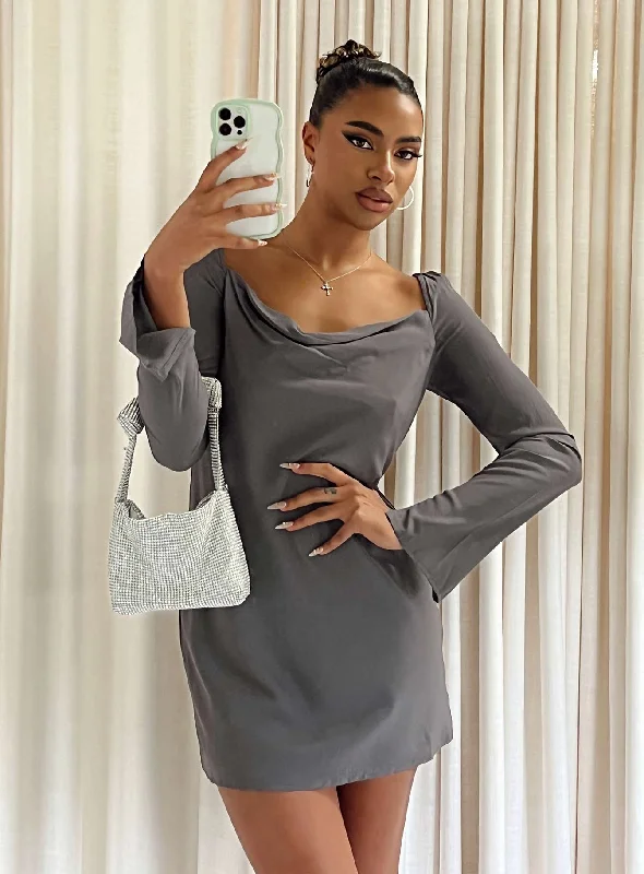 Formal birthday dresses with sophisticated designs and luxurious fabrics -Star Power Mini Dress Slate Formal birthday dresses with sophisticated designs and luxurious fabrics -Star Power Mini Dress Slate