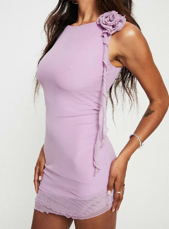 Party dresses with eco-friendly materials and sustainable production for environmental awareness and responsibility -Lorello Mini Dress Purple Party dresses with eco-friendly materials and sustainable production for environmental awareness and responsibility -Lorello Mini Dress Purple