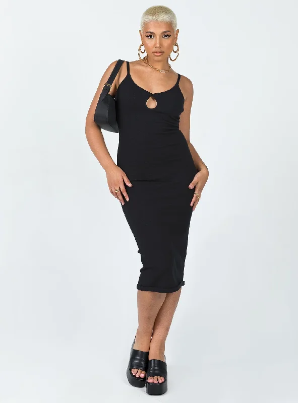 Corset dresses with metallic colors and sequins for formal parties -Kena Midi Dress Black Corset dresses with metallic colors and sequins for formal parties -Kena Midi Dress Black
