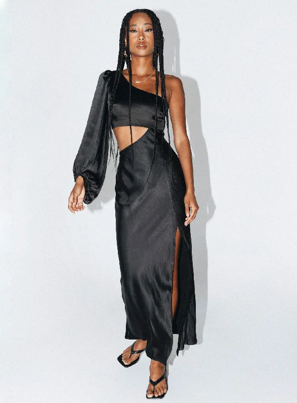 Party dresses with metallic colors and sequins for formal parties and special occasions to dazzle and impress -Karter Maxi Dress Black Party dresses with metallic colors and sequins for formal parties and special occasions to dazzle and impress -Karter Maxi Dress Black