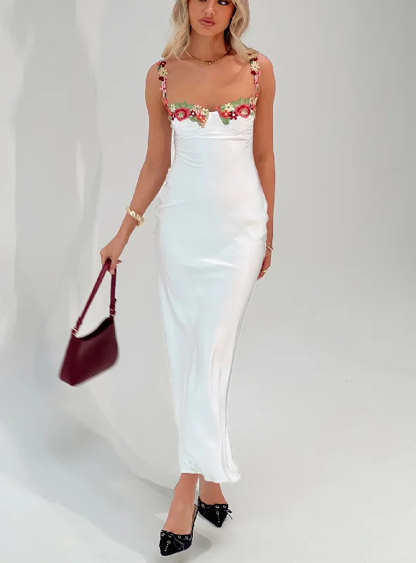 Party dresses for special occasions with personalized messages and quotes for a personal touch -Kenzie Maxi Dress White Party dresses for special occasions with personalized messages and quotes for a personal touch -Kenzie Maxi Dress White