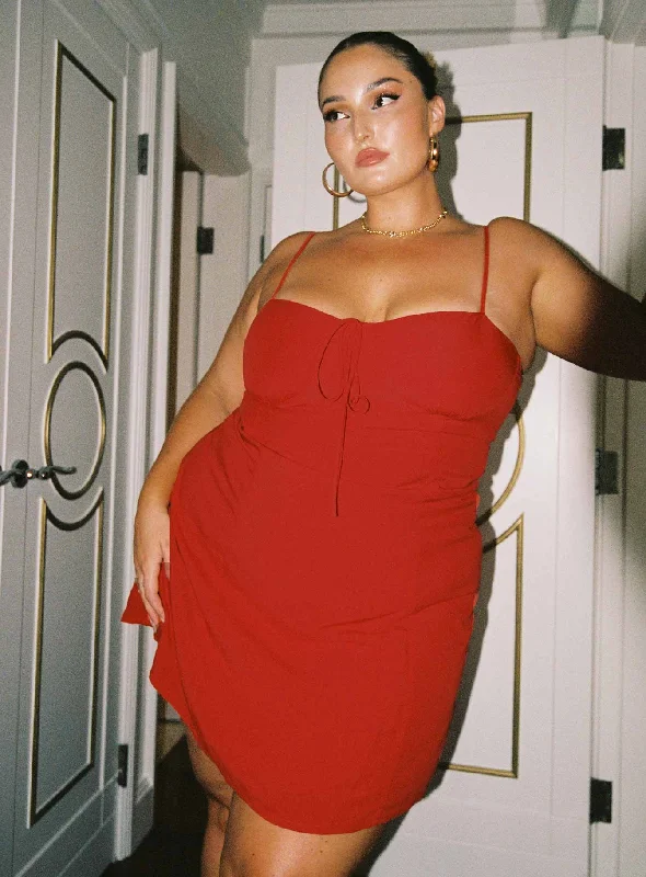 Birthday dresses with eco-friendly materials and sustainable production for environmental awareness and responsibility -Dare Devil Mini Dress Red Curve Birthday dresses with eco-friendly materials and sustainable production for environmental awareness and responsibility -Dare Devil Mini Dress Red Curve